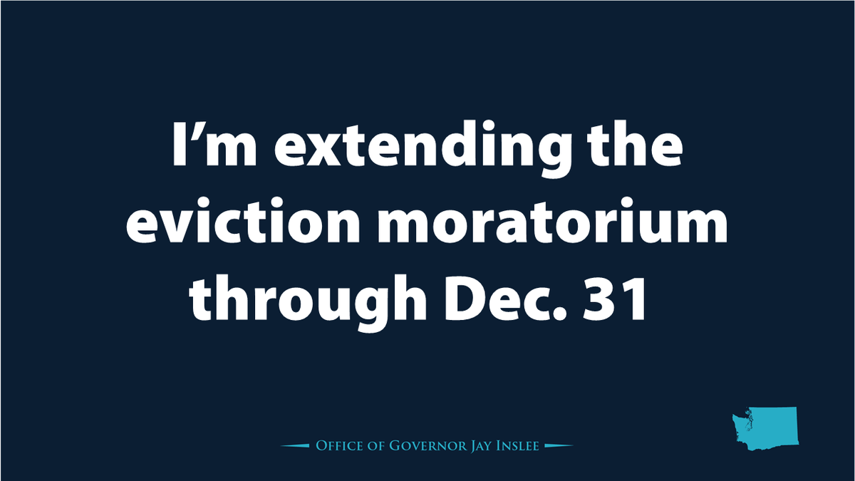GovBobFerguson's tweet photo. Today, Iโm extending the eviction moratorium through the end of the year.
People who have lost their job due to COVID-19 should not lose their home because of it. https://t.co/6ZSlltGpAu