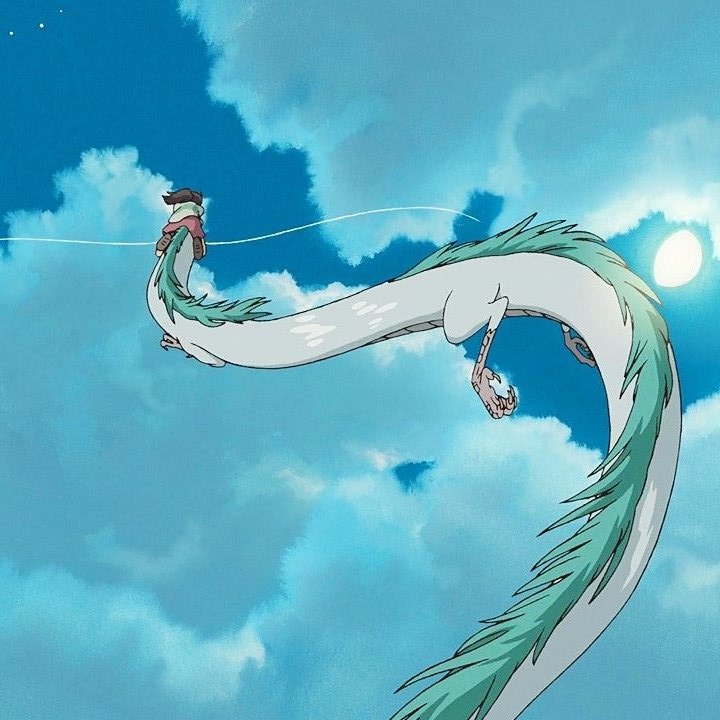 spirited away dragon flying