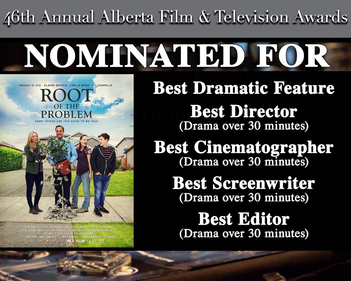 ProblemRoot's tweet image. So #excited for the 46th annual Alberta film and television awards tonight... #thankyou for all the nominations and good luck to all these #amazing productions this year who are #nominated.