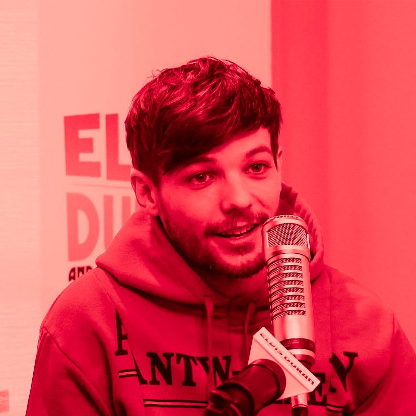 Louis Tomlinson in a red filter coz this man fooking owns this color !!