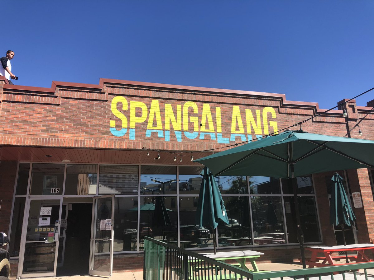 FiveAtlas's tweet image. Spangalang is a brewery named after the method of time keeping found in jazz. This pays homage to the jazz rich history of Five Points with greats like Ella Fitzgerald and Count Basie playing at Five Points venues during the heights of their careers.