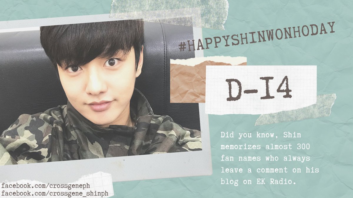 CrossGenePH's tweet photo. [D14]
Did you know that Shin memorizes 300 names from fans going to fanmeetings and his senders from his radio program?
He mentioned this on his radio program every tuesday night, entitled "Shin-kun Yoru No Chuusday~!" (Broadcast around october-september 2015).

#CGPH @CROSS_GENE https://t.co/20mv8ypm7X