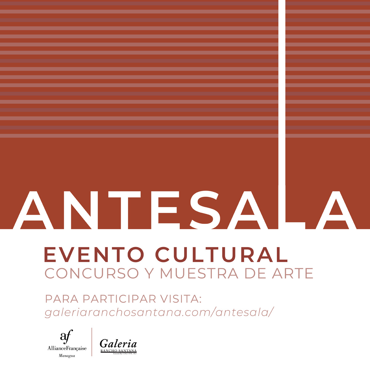 Lettre d'info #24 
Esta semana hablamos de Antesala - Concurso y Muestra de Arte
 mailchi.mp/alianzafrances…

#alianzafrancesamanagua #antesala #galeriaranchosantana