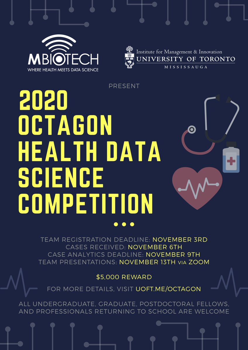 MBiotech_News's tweet image. Octagon Competition is back!
Registration: Please send each team member&apos;s name, email, and current institution/degree program/company to mbiotech@utoronto.ca