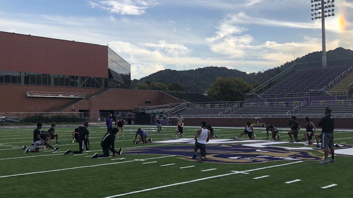 Mark Prosser (@markprosser15) on Twitter photo Everyone says they want to play fast until it’s time to do what teams that play fast do!
These Cats want to play faster, and are getting ready!
Big thanks to <a href="/CatamountsFB/">Western Carolina Football</a> for lending us the new turf for a bit!
No, the backdrop is not photoshopped, we actually get to ‘work’ here. Everyone says they want to play fast until it’s time to do what teams that play fast do!
These Cats want to play faster, and are getting ready!
Big thanks to <a href="/CatamountsFB/">Western Carolina Football</a> for lending us the new turf for a bit!
No, the backdrop is not photoshopped, we actually get to ‘work’ here.