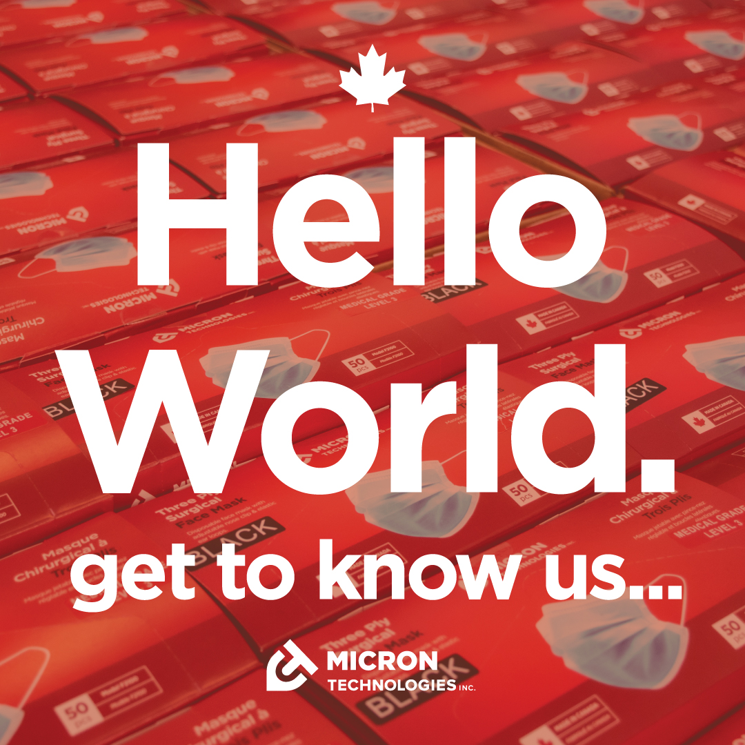 micronti's tweet image. Hello World, get to know us!👋
Micron Technology Inc. is a Canadian owned and operated certified PPE manufacturing company in #DeltaBC .🍁We are dedicated to producing the highest quality of certified medical-grade PPE (Personal Protective Equipment).😷micronti.com ⬅️