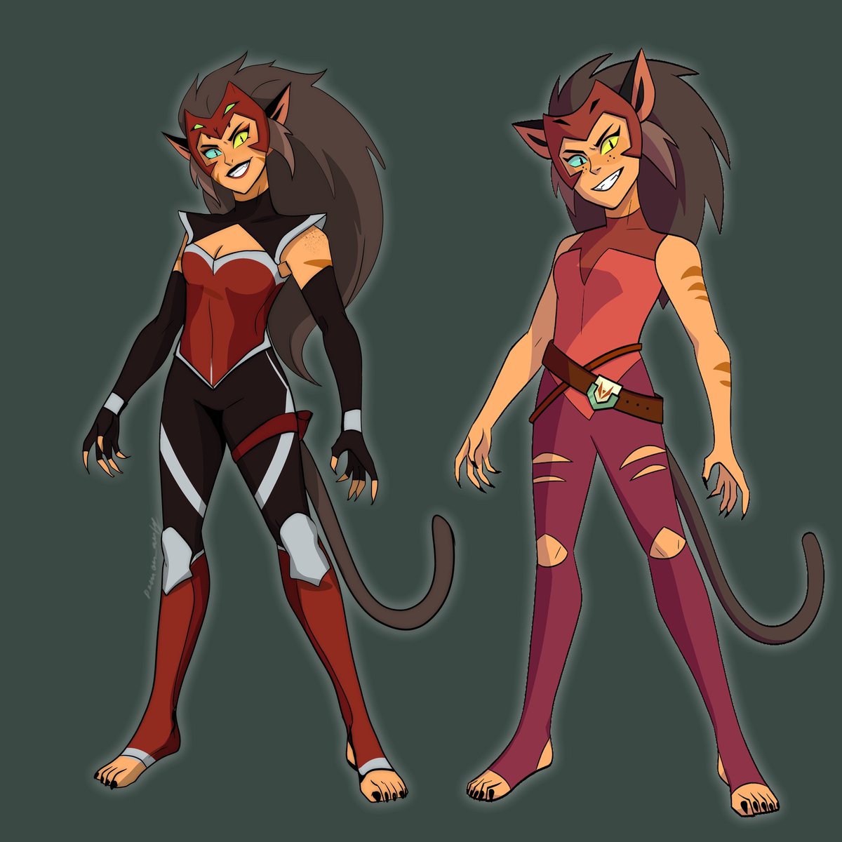 ArtyDemon's tweet photo. #Catra #SheraandthePrincessesofPower #Shera #redesign 
It's nothing much just a little changes that i would do in the character designs . 
If we get 600 likes i would show the she-ra one.^^ (yeah trying for this thing know) https://t.co/gqhUIb2byw