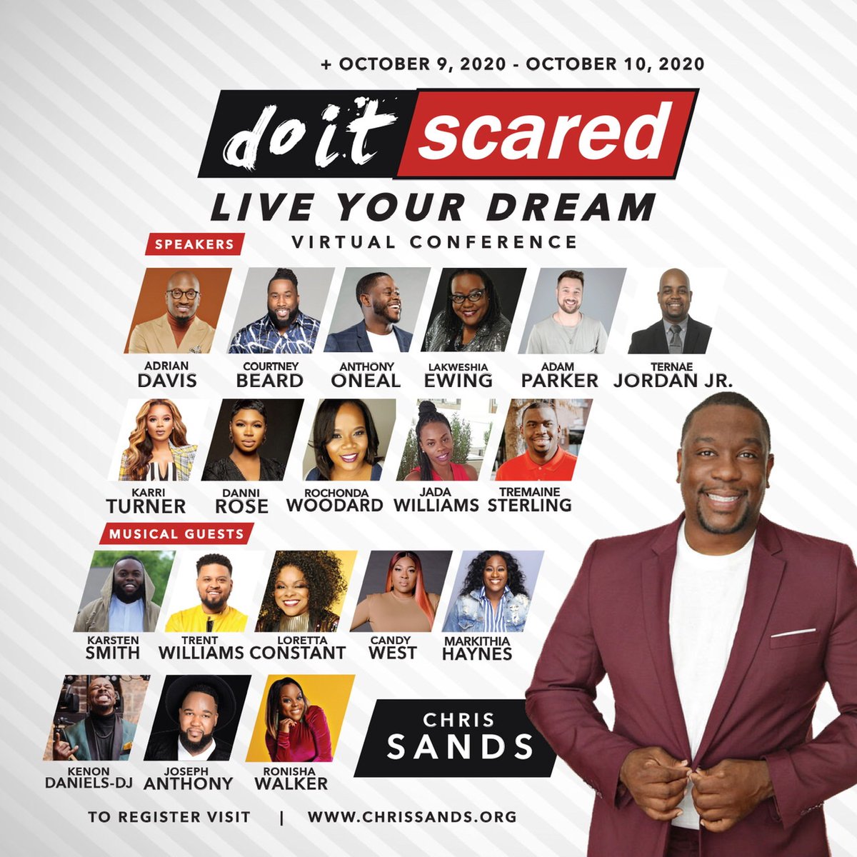 CSands8's tweet image. It’s going down tomorrow!!! Register now: chrissands.org/do-it-scared-c…