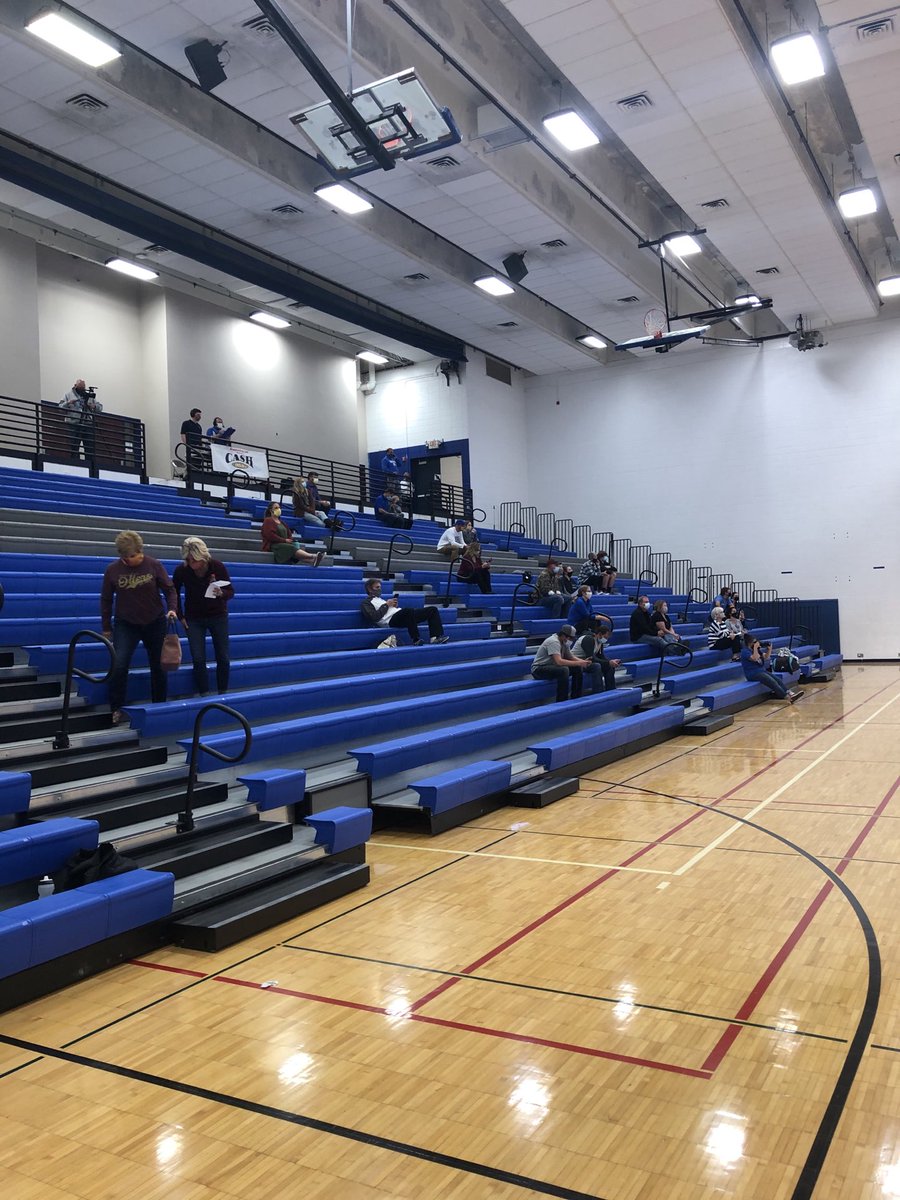 char1iecampbell's tweet photo. Pretty cool to finally have a few FANS in our new bleachers! #shortnotice #pulleditoff https://t.co/2O69Z2p9bo