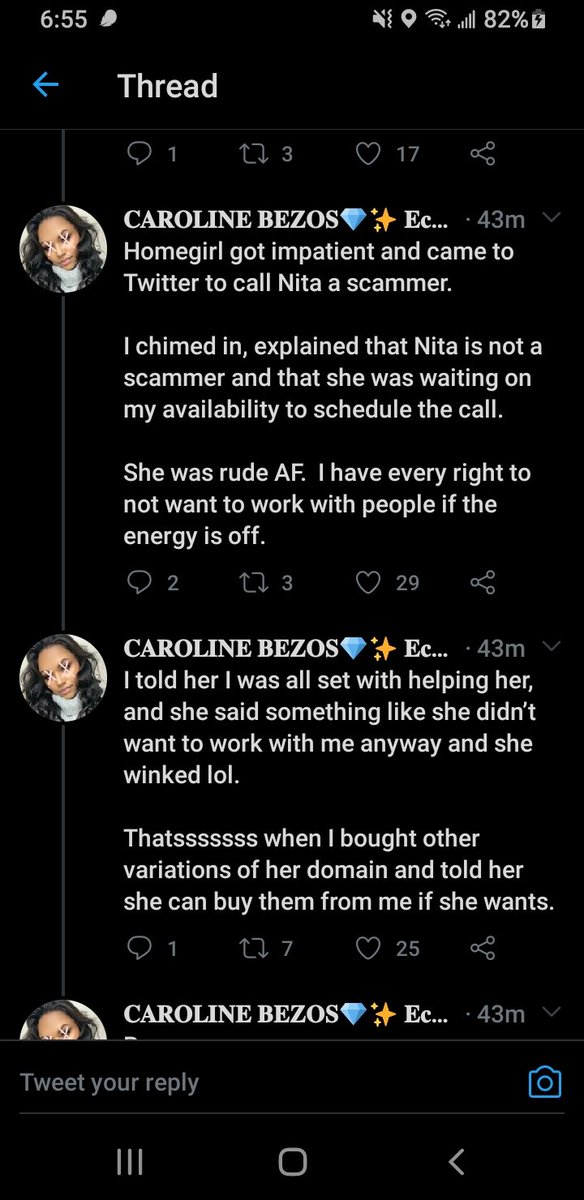 So because you weren't sweet & nice with two strangers that are possibly scamming you.Stranger 2 decides to punjsh you and do what?SCAM YOU AND YOUR BUSINESS!And has the nerve to be proud about trying to scam you when she admitted she was late on communicatingA WHOLE STRANGER