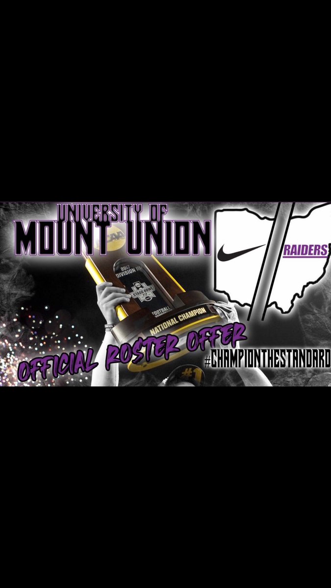 Had an awesome conversation with <a href="/CoachGeoffDartt/">Geoff Dartt</a> and I am excited to announce that I have received an offer from Coach Dartt and Mount Union!!
