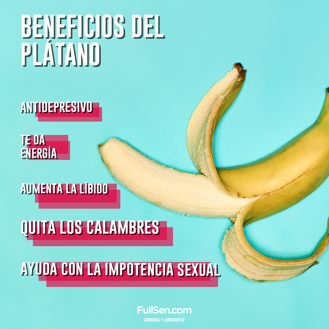 #Plátano: Rico en potasio, magnesio y triptófano, esta fruta te proporciona energía para aumentar el deseo e inhibir la impotencia sexual.  🍌🍌##