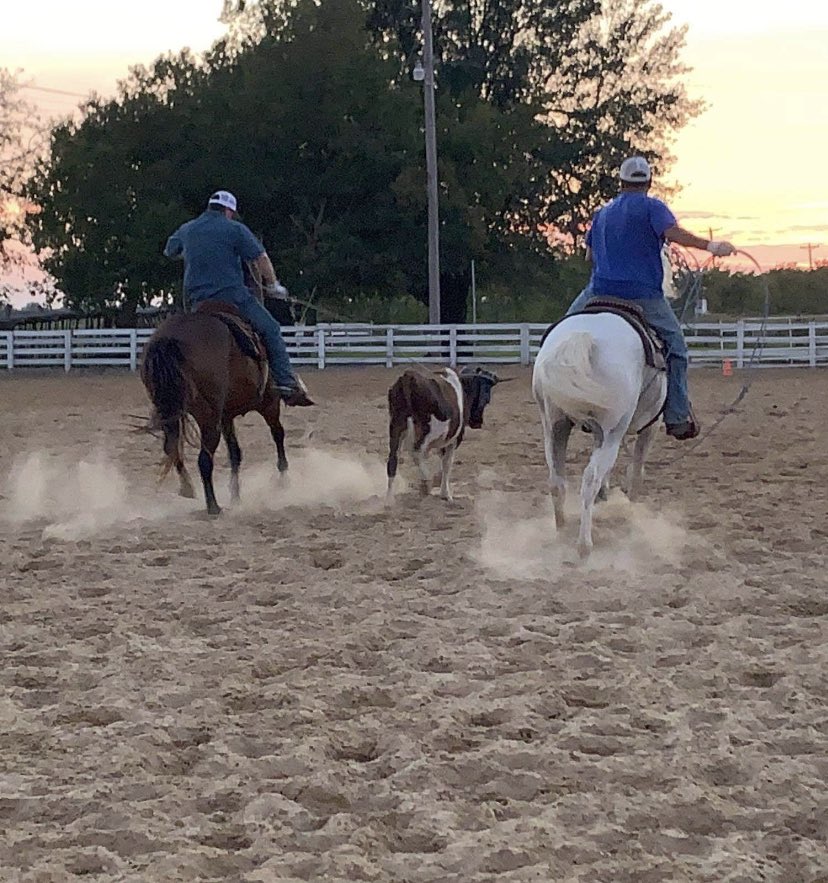 PepperStewart's tweet photo. This left handed guy ME who heels left handed tried heading right handed for the first time on a few trotters and caught them 🤷🏻♂️ Switch Hands 🤦🏻♂️
#pepperstewart #cactusropes #texas #horses https://t.co/QsiwkWJXUg