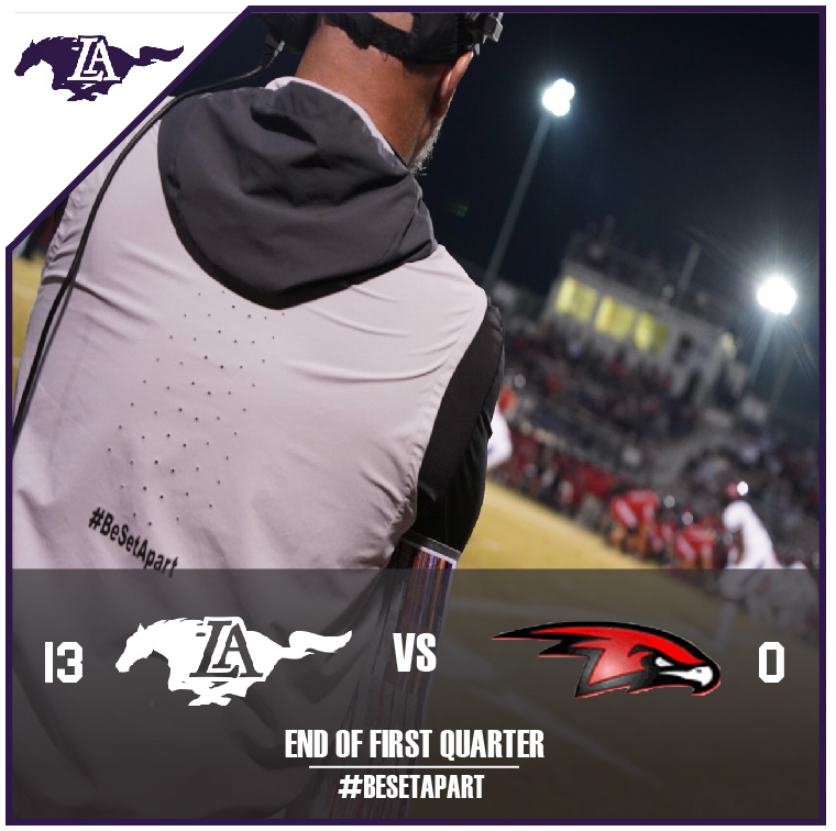 LAmustangFB's tweet photo. A great start for the Mustangs at Rossview tonight!!! https://t.co/U04zvPa5Gx