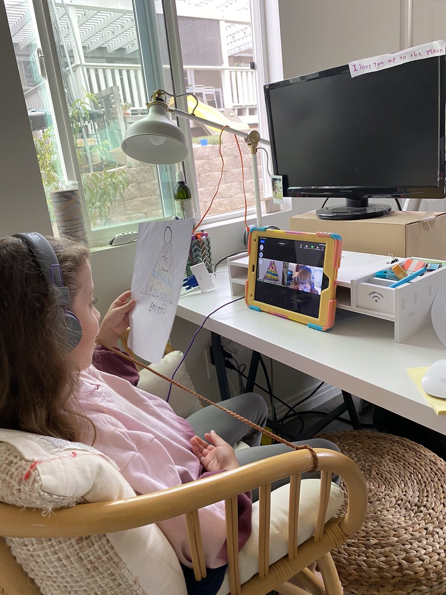 You know your child attends a #pbl school when they’re in a breakout room giving one another critique on their costume design for their power of yet comic book in first grade!