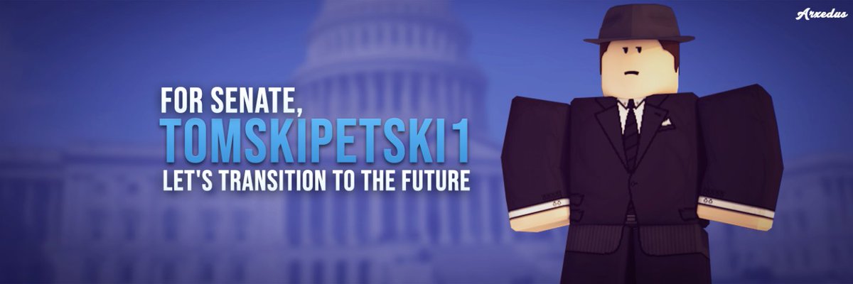 Tomskipetski1 for (roblox) Senate! Sign me up here   roblox.com/games/12287319… My discord: discord.gg/XWZGPDx