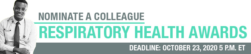The call for nominations for the #ATS2021 Respiratory Health Awards is now open! Deadline: Friday, Oct. 23, 2020. More information here: conference.thoracic.org/program/call-f…