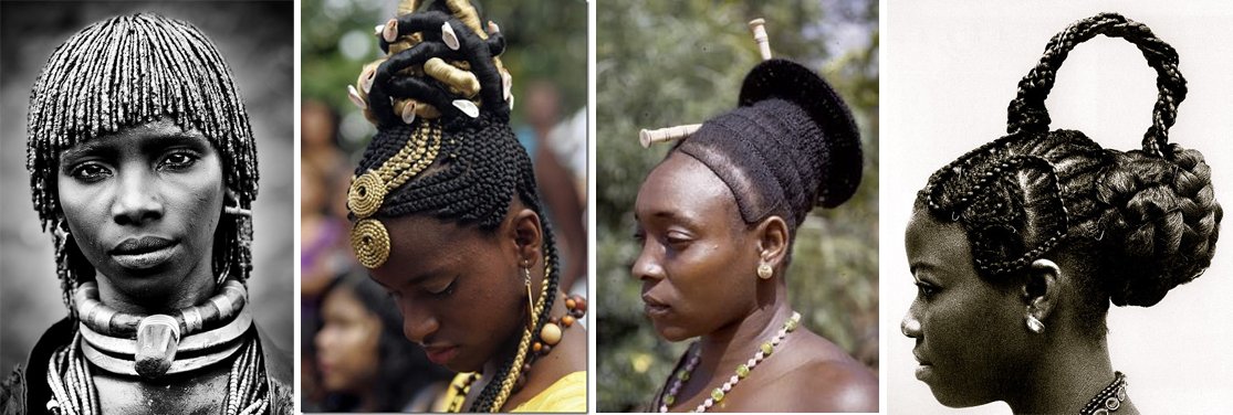 if you think black hairstyles are "just hair", that's not the case. ancient african civilizations used their hairstyles to indicate social status like which tribe they belonged to, their religion, age, and marital status. there's contemporary versions of these looks as well.