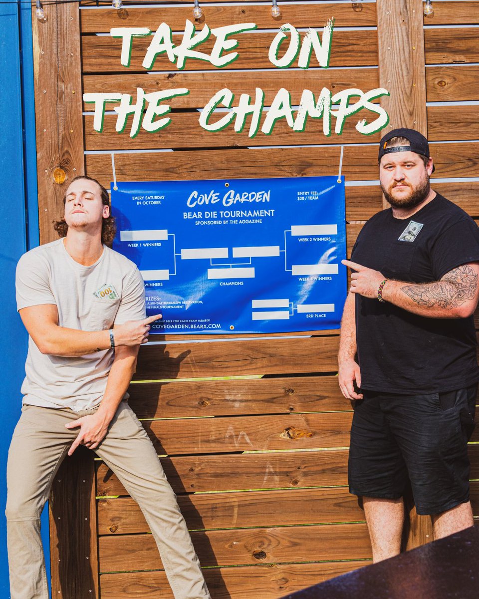 Who's ready to take on the champs?! Click the link bit.ly/34w2dL3 to sign up for bear die for a chance to compete against these guys in our Halloween Championship game.