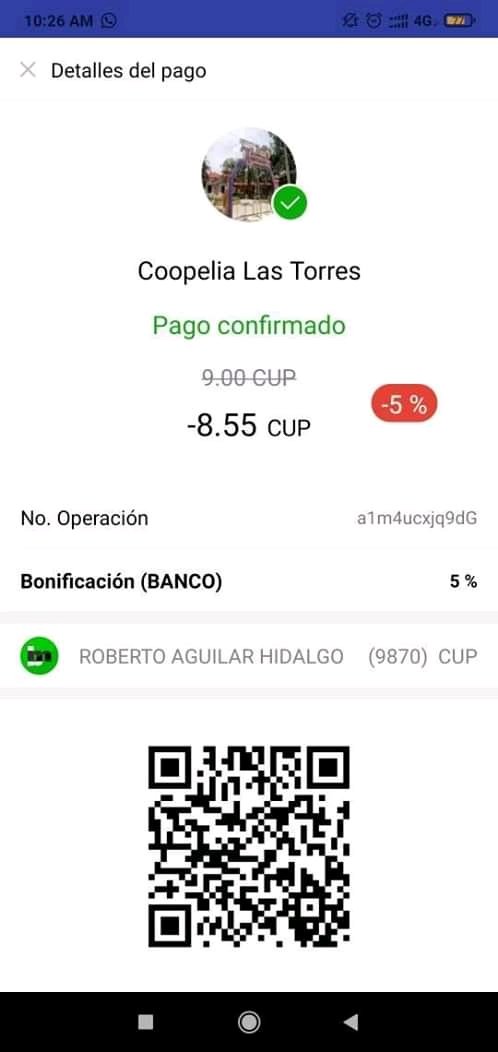 ENZONA_BX's tweet image. Desde Bayamo, Granma brindando al pueblo la opción de pago electrónico por QR ENZONA desde el móvil, sin contacto físico, protegiendo la salud y disfrutando un buen helado.
#vamospormas #mincin #REDSA #xetid #enzona
