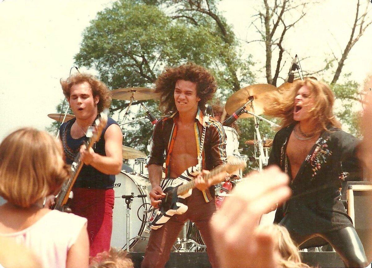 GregRenoff's tweet image. There NEVER will be another band like Van Halen. Here they electrify the crowd on a scorching day at the Mississippi River Jam, July 16, ‘78 at Credit Island, Iowa. 
📸: Jon Baum
thx @dkguenther