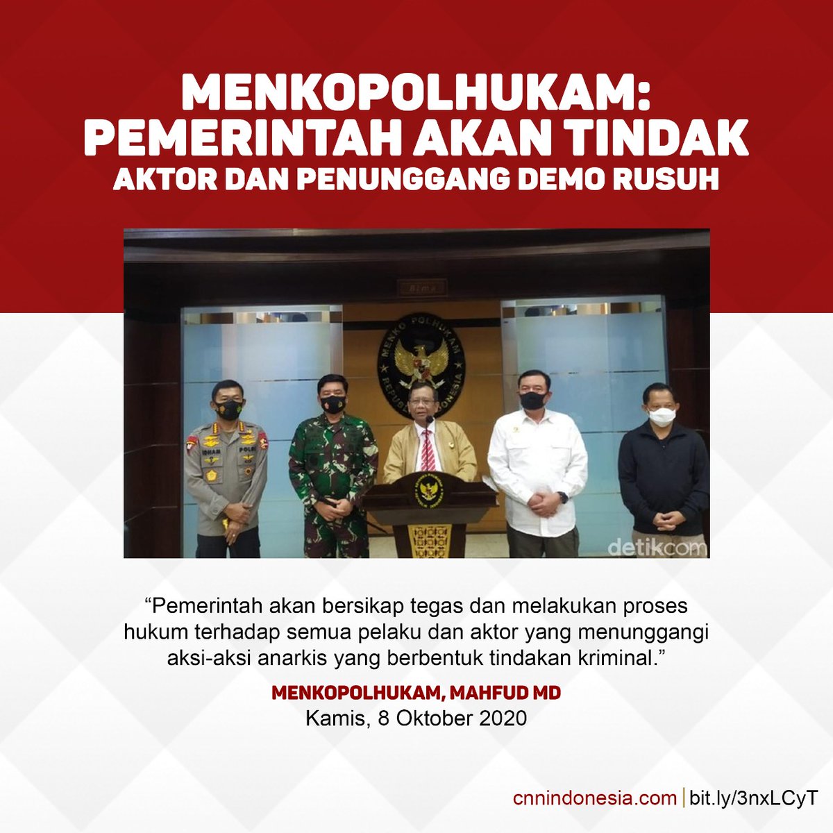 Milamariamey's tweet photo. Pemerintah memastikan akan menindak tegas para pelaku Demo anarkis, seret semua pak sampe ke cukong2nya.

#indonesiamaju
#PercayaJokowi https://t.co/MzjU1iC6Dr