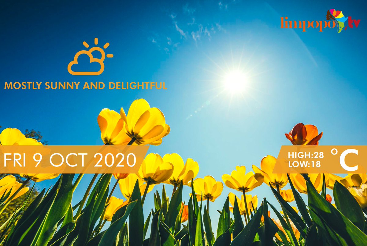 [#LIMTVWeatherUpdate] Finally some sunshine! 🌤️🌤️🌤️

#HappyFriday 
#LimpopoTV WELCOME HOME