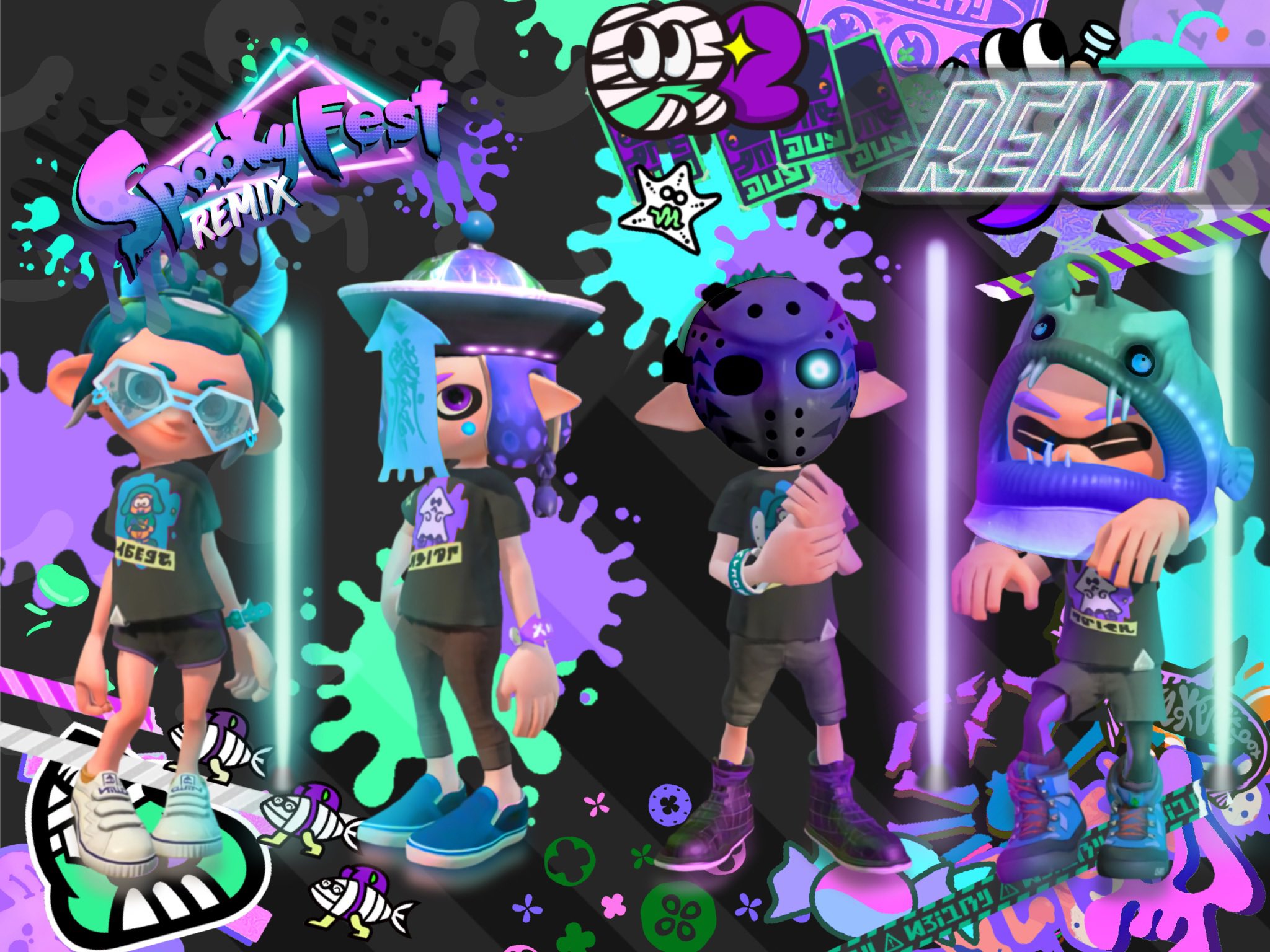 Pufuu Splatoween Is Back Thought I D Share Some Previous Splatfest Concepts For A Halloween Themed Event Again Which Team Are You Guys On Trick Or Treat Splatoon Splatoon2 Splatfest