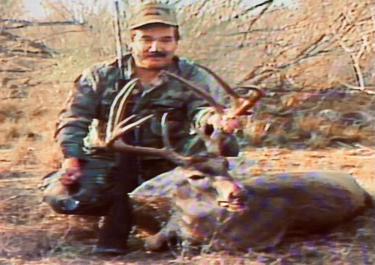SharberEric's tweet photo. #ThrowbackThursday 
Leonel Garza with the original High Hat Harry on the first Legend of the Muy Grande hunting video!! https://t.co/nbRgLLtLyh