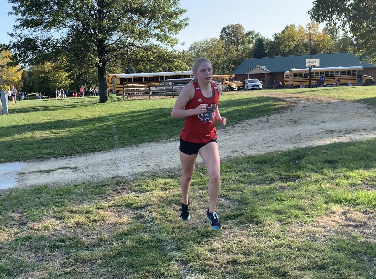 NorthScottXC's tweet photo. Girls ran well at tonight at Dewitt to finish in 2nd place. Well done @BaileyBoddicker (9), @KaitlynKnoche (12), &amp; @AvaGarrard (17) for medaling. @HattieHagedorn_ for winning the F/S race &amp; @elsierieck  for winning the JV race https://t.co/J8Y2qCxYXl