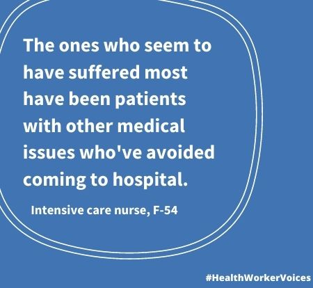 Delaying seeking treatment could have major consequences for your health. Health workers are sharing their experiences on our #COVID19 #HealthWorkerVoices WhatsApp channel
Add your voice to those of health workers in Oz and around the world.  #HCSM  #DontDelay