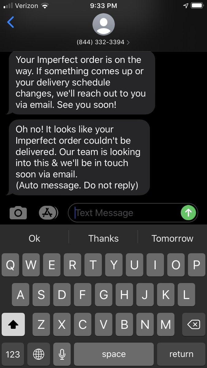 SweetAsh1223's tweet photo. @imperfect_foods haven’t gotten an email about this, and was supposed to do my order for next week today. What should I do? https://t.co/cs7vUV3BlT