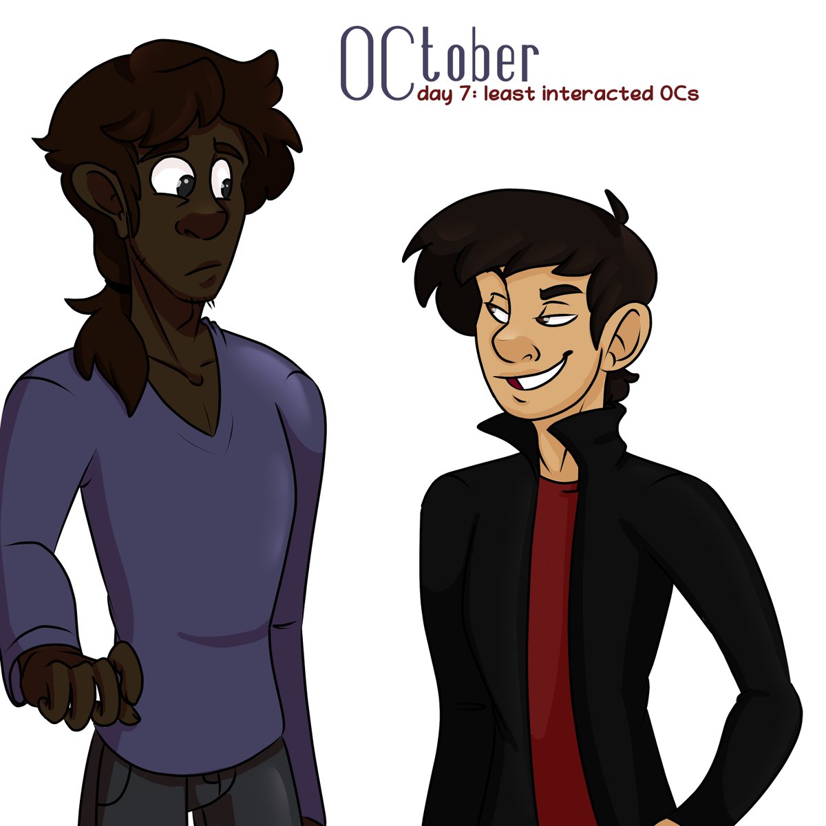 #OCtober2020 a lot of devot and my OCs are from different universes, but in our 'main' one, i'd argue that alex and bobby are two who have very infrequently interacted, never doing so at all in our canon timeline (i once suggested bobby become alex's love interest though)