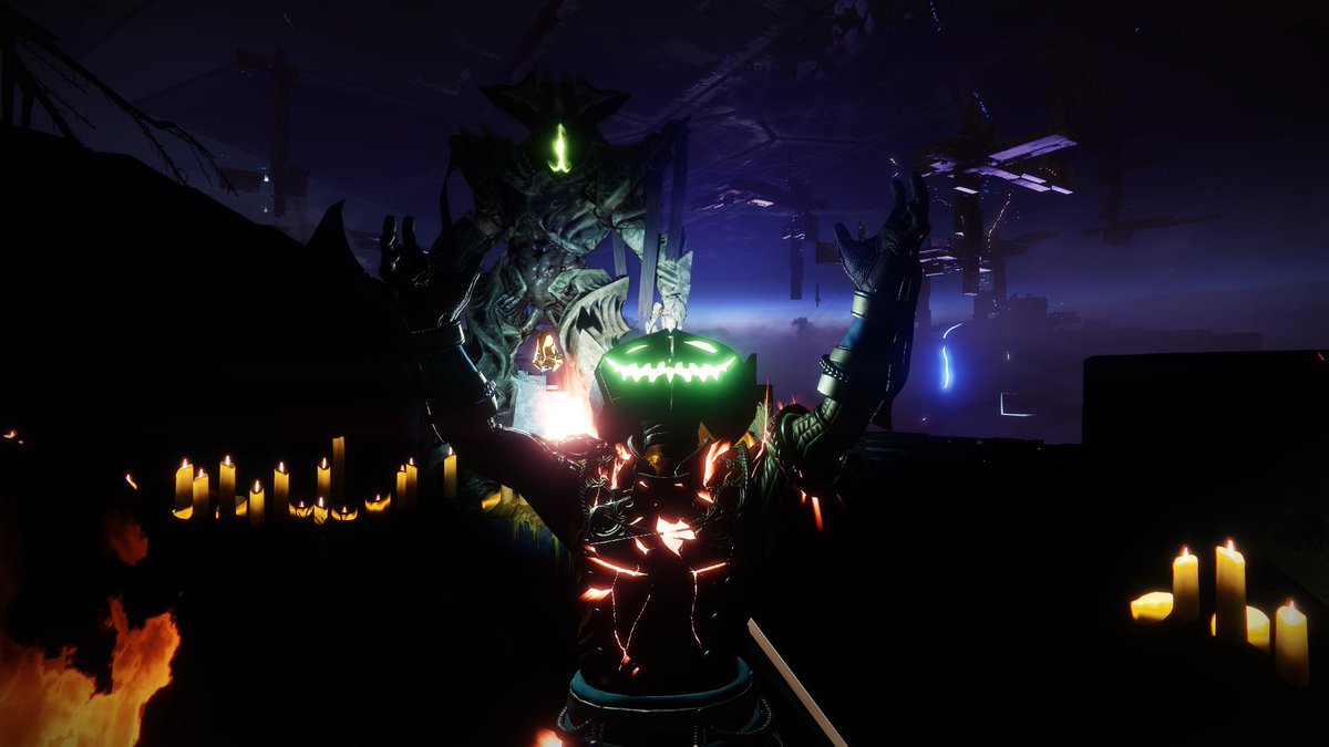 88Godspeed's tweet photo. @Bungie #FOTLFashionShow The Summoning! Evil Pumpkinhead. https://t.co/fZlsY51GvX