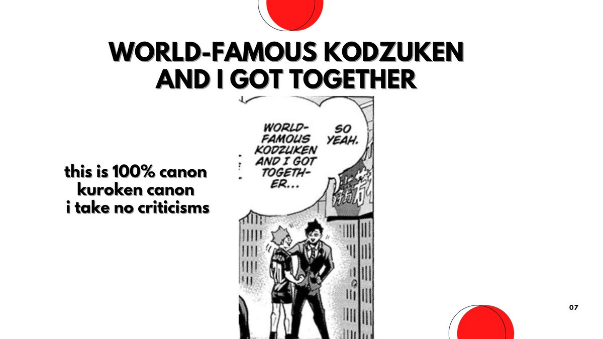 WHY KUROKEN ARE SOULMATES, A POWERPOINT PRESENTATION:(warning for manga spoilers!)