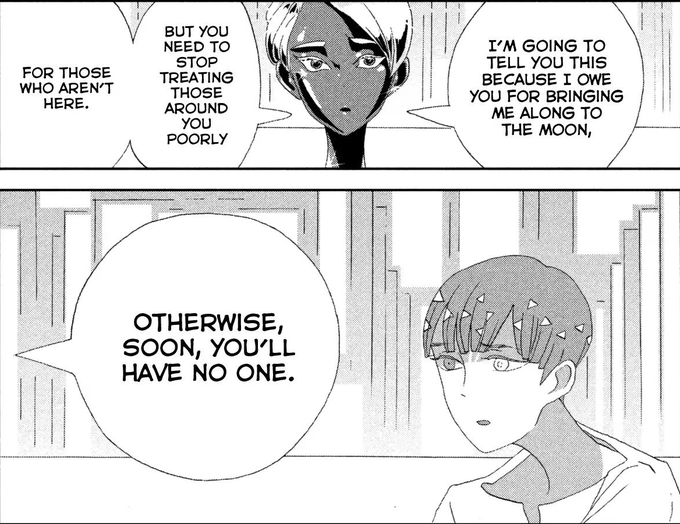 i think what cairn said here is so powerful within the current context... loneliness is a reoccurring theme in hnk and has been emphasized with phos; now we've reached a point where phos has to face their own solitude bc of their decisions + unjustified upbringing like k*ll me!!! 