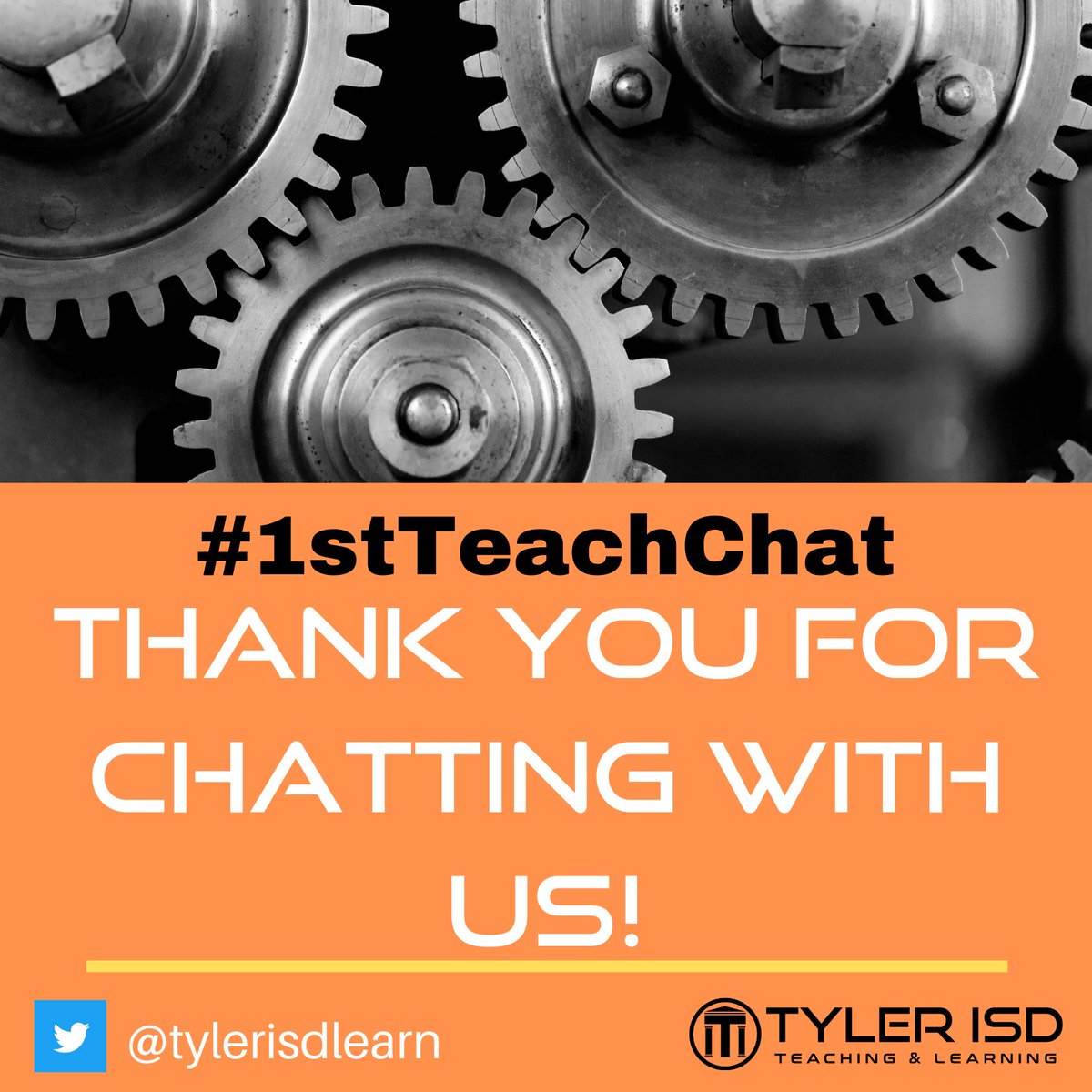 Thanks for joining! 💙💙 #1stteachchat
