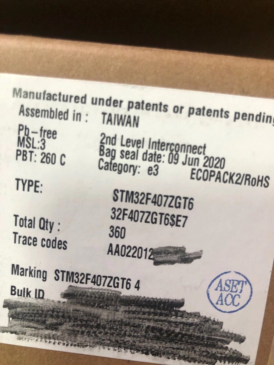Jack34904470's tweet image. #STM32F #STM32F407ZGT6 #Transistor #ICs #SupplyChain