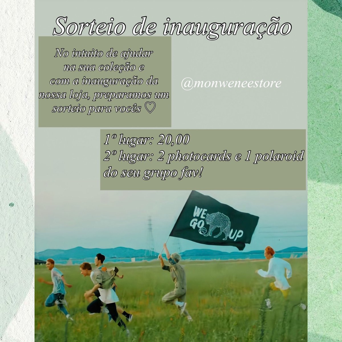 MonWeneeStore's tweet image. —SORTEIO DE INAUGURAÇÃO 🥀

•REGRAS
•seguir a loja
•dar rt e fav nessa publicação.
•marcar 2 amigos (pode comentar mais de uma vez, contanto que seja @‘s diferentes) 

•Término do Sorteio
•03/11 às 18:00

🥀Boa sorte🥀