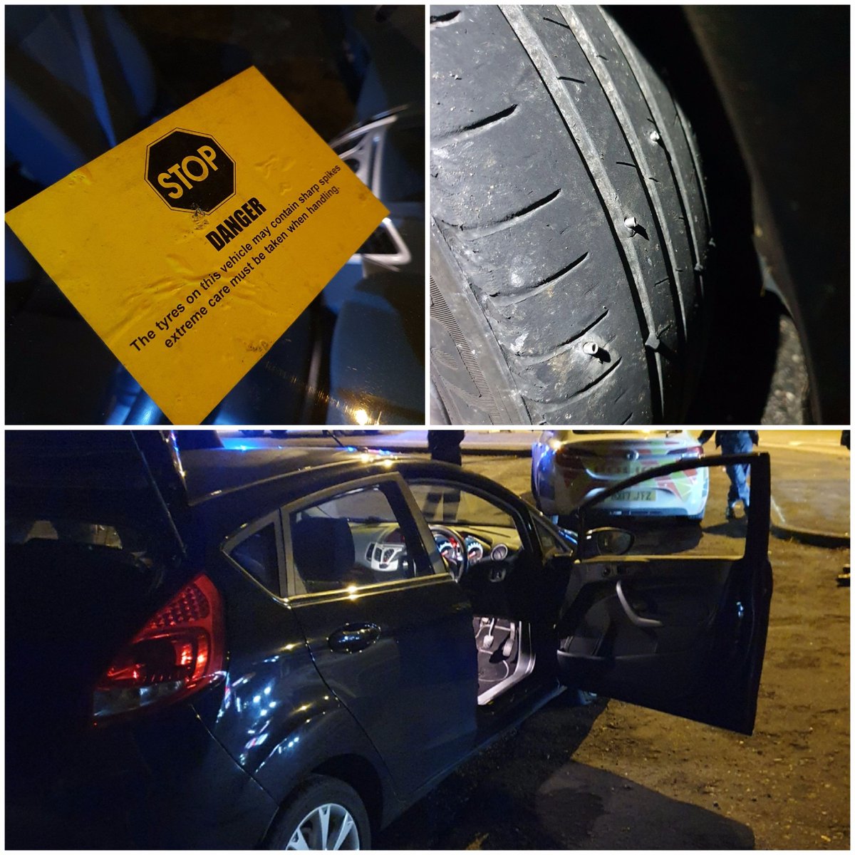 StaffsDogs's tweet photo. #StaffsARV, #Staffsdogs, @staffsresponse, and @CMPG all worked together to get this vehicle involved in car key burglarys in the @LichfieldPolice area stopped. Vehicle was stung and both occupants arrested and on route to custody, #Shift3, #OpDisrupt, #policingwithoutborders 🦔🚔 https://t.co/DwmMEg60Vz