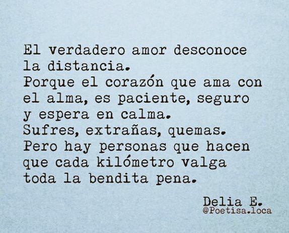 La distancia me ha enseñado  El amor es paciente, Ser paciente, Amor