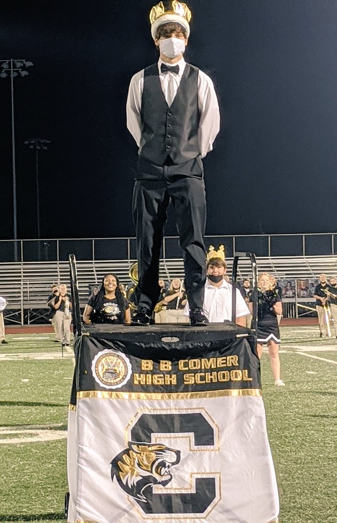 ComerCheer's tweet photo. Congratulations to our 2020 Homecoming King, Jacob Price! #ComerHOCO20 @BBCMHS @JacobPrice_21 https://t.co/xclyZjOHS1