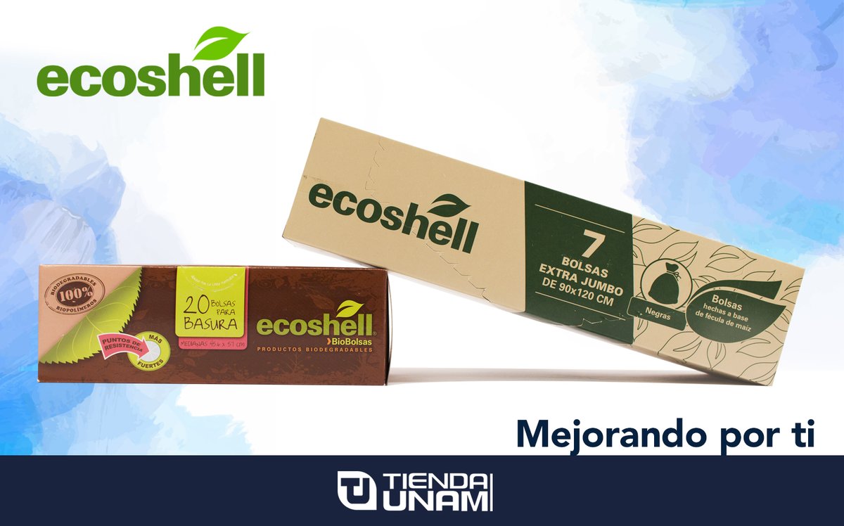 TiendaUNAM's tweet photo. Las mejores bolsas de basura, #Ecoshell, están en @TiendaUNAM. Ven por ellas. https://t.co/uwZWYOxLA1