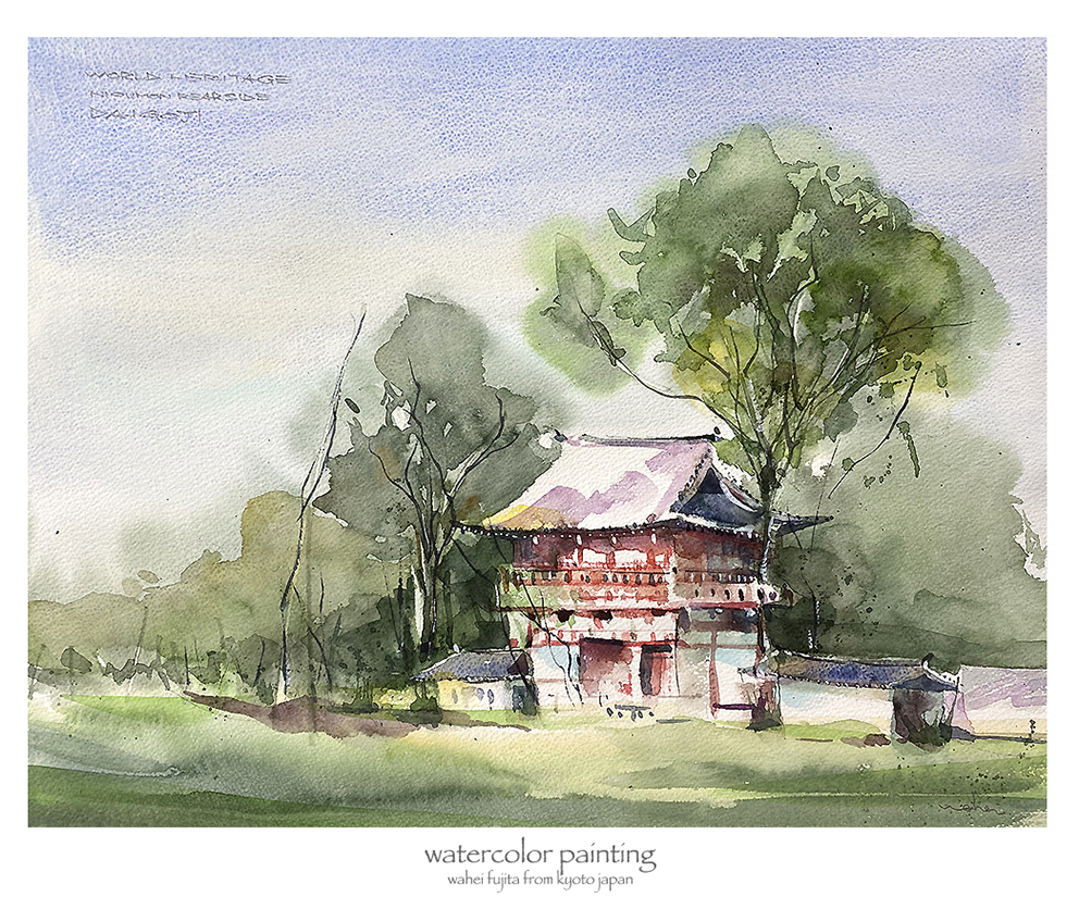 動画投稿中 F4 醍醐寺 手描き水彩画 直筆原画 京都世界遺産 【公式通販】