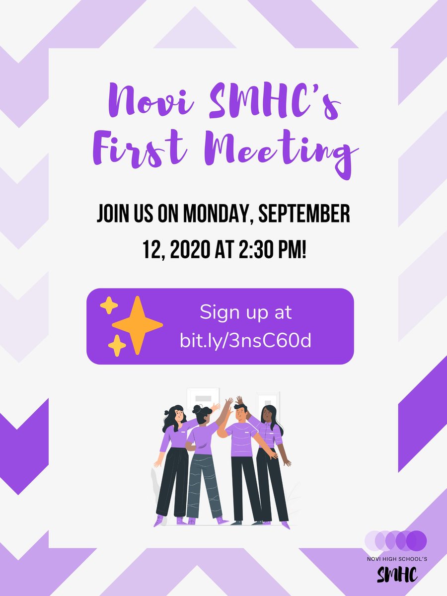 Make sure to come to SMHC's first meeting of the the year! We love to see new people and we encourage you all to join and take charge of your mental health 💜