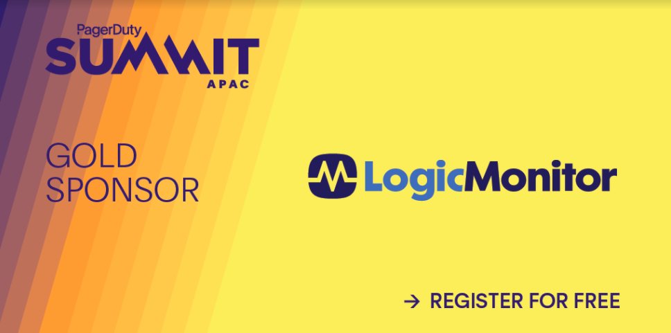 pagerduty's tweet image. We are thrilled to have @LogicMonitor as our #PDSummitAPAC Gold sponsor! Join us on 13 October, 2020 and learn about #LogicMonitor. summit.pagerduty.com/apac