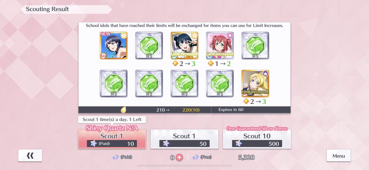 Scouts 20~22: at this point my face is like  and i am fully embracing that SIFAS hates me and is going to make me empty out my gems to spark for ai just like i did on JPSIFASat least i got fes maru here 