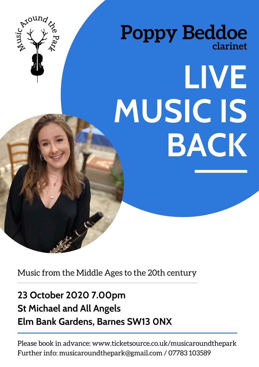 #fridaymorning announcement: NEXT proper CONCERT Fri 23 Oct 7pm <a href="/PoppyBeddoe/">Poppy Beddoe</a> will play lovely music from Hildegard von Bingen to Gershwin. Come! It's SAFE! And will make you feel good too. Link in bio #LetMusicLive #WeMakeEvents #SaveTheArts #COVID19