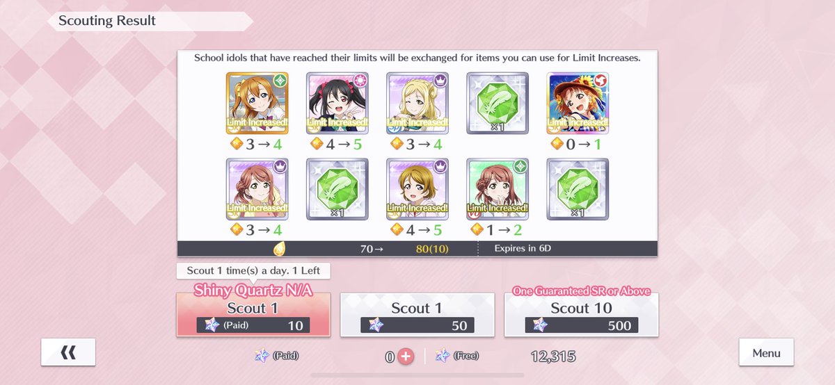 Scouts 5~8: I know I should be happy about getting 3 URs but...where the FUCK is Ai??????