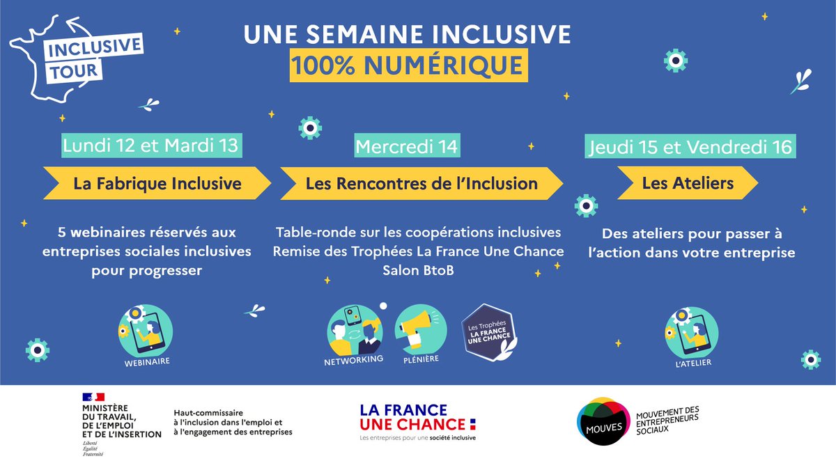 UnapeiHDF's tweet photo. L’#InclusiveTour se réinvente en numérique et attend toutes les entreprises de la région pour ce grand rendez-vous de l’Inclusion dans les Hauts-de-France.
Le 14 octobre, une expérience interactive et dynamique pour permettre à tous et à toutes de se retrouver, en ligne, https://t.co/ySl59Ogwyd